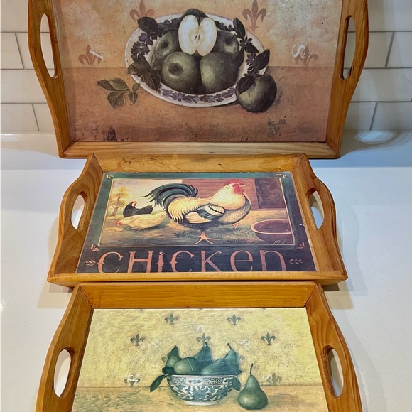 Set of 3 Rustic Trays - Picture 4 of 4